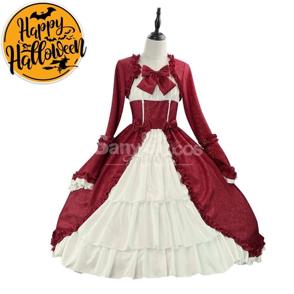 【In Stock】Halloween Cosplay Vintage Palace Lolita Sweet Princess Dress Stage Performance