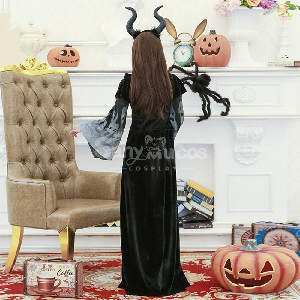 【In Stock】Halloween Cosplay Witch Black Long Dress Stage Performance Costume Costumes