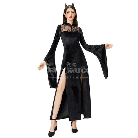 【In Stock】Halloween Cosplay Witch Lace Dress Stage Performance Costume Costumes