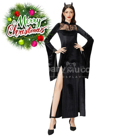 【In Stock】Halloween Cosplay Witch Lace Dress Stage Performance Costume Costumes