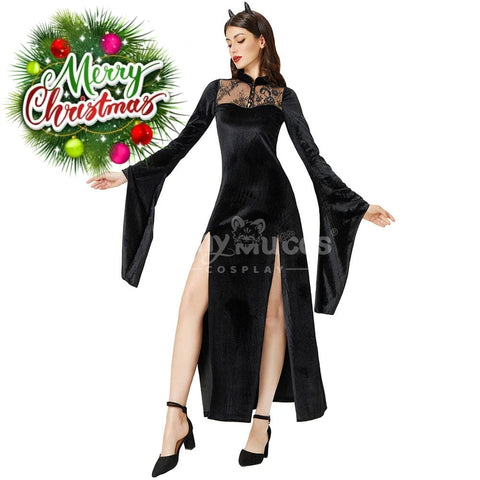 【In Stock】Halloween Cosplay Witch Lace Dress Stage Performance Costume Costumes