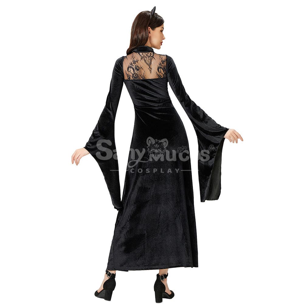 【In Stock】Halloween Cosplay Witch Lace Dress Stage Performance Costume Costumes