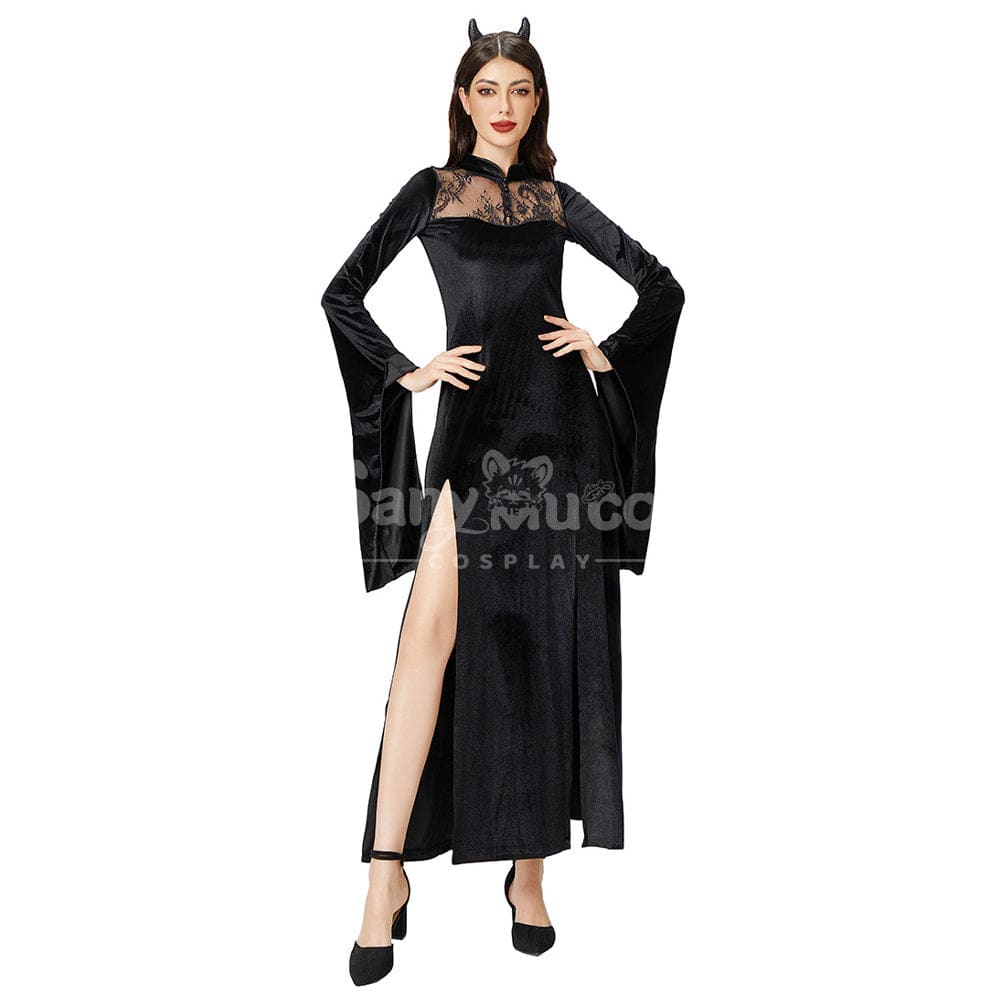 【In Stock】Halloween Cosplay Witch Lace Dress Stage Performance Costume Costumes