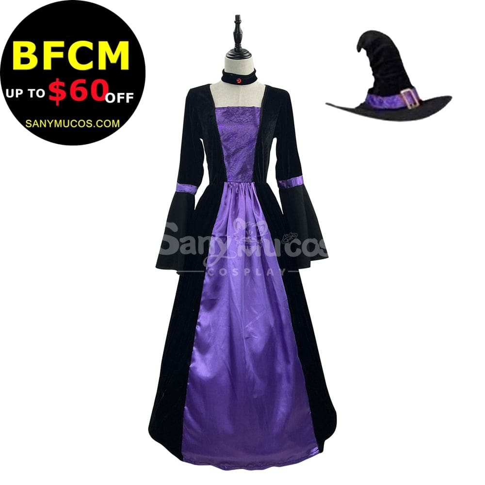 【In Stock】Halloween Cosplay Witch Long Dress Stage Performance Costume Costumes