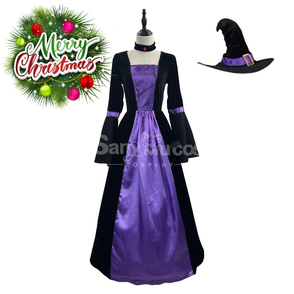 【In Stock】Halloween Cosplay Witch Long Dress Stage Performance Costume Costumes