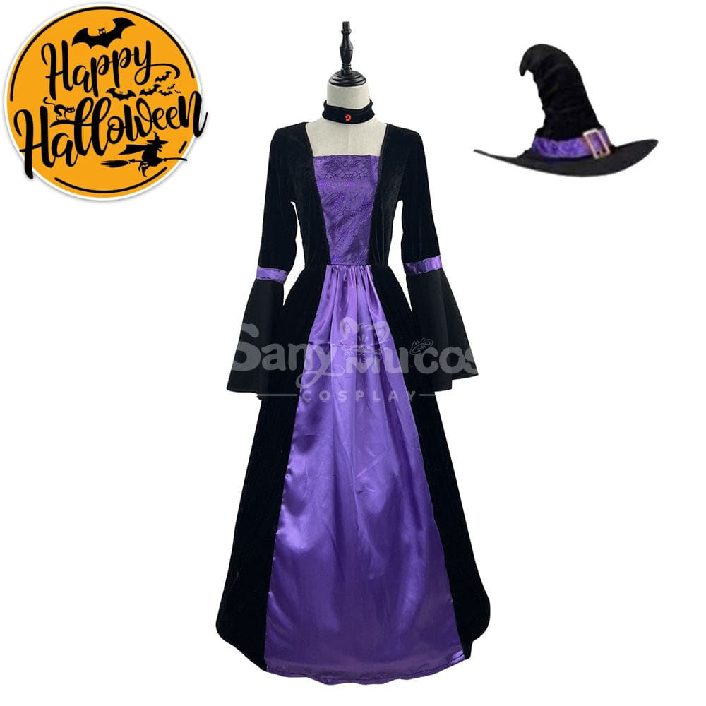 【In Stock】Halloween Cosplay Witch Long Dress Stage Performance Costume Costumes