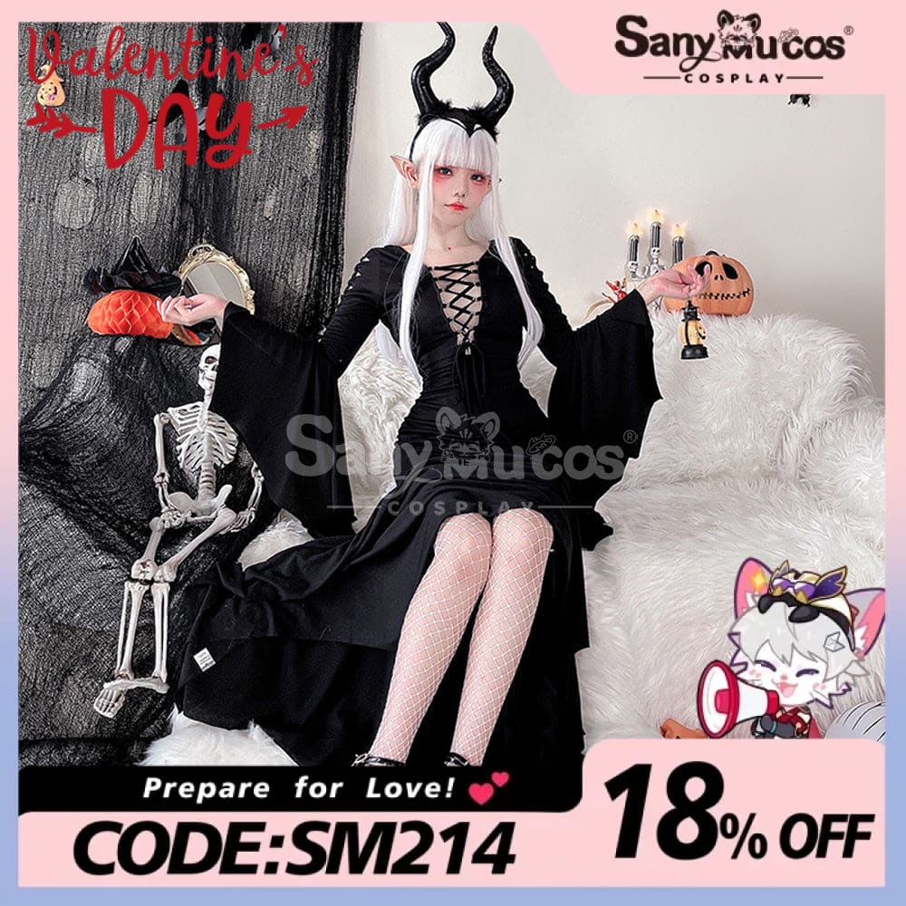 【In Stock】Halloween Cosplay Witch Long Sleeve Dress Stage Performance Costume Costumes