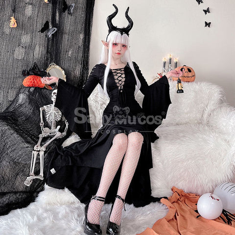 【In Stock】Halloween Cosplay Witch Long Sleeve Dress Stage Performance Costume Costumes