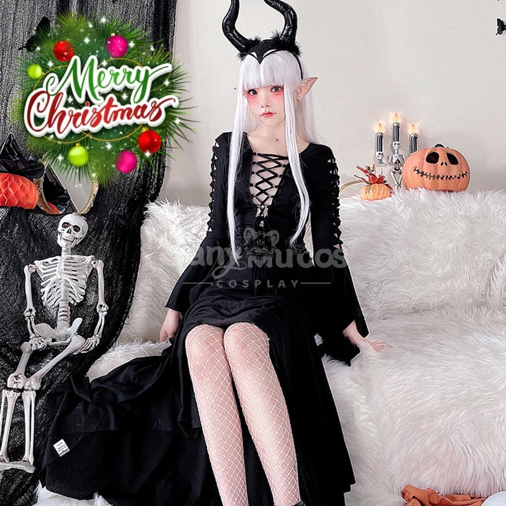 【In Stock】Halloween Cosplay Witch Long Sleeve Dress Stage Performance Costume Costumes