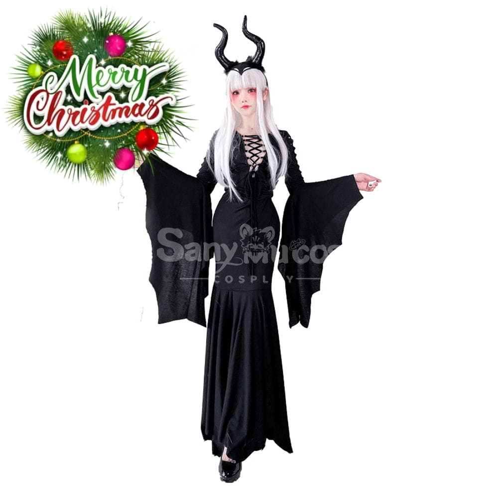 【In Stock】Halloween Cosplay Witch Long Sleeve Dress Stage Performance Costume Costumes