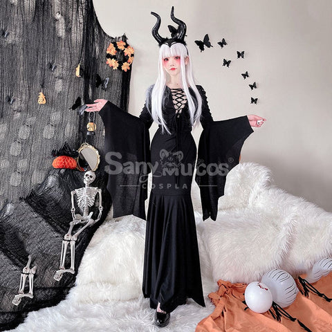 【In Stock】Halloween Cosplay Witch Long Sleeve Dress Stage Performance Costume Costumes