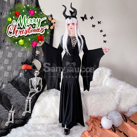 【In Stock】Halloween Cosplay Witch Long Sleeve Dress Stage Performance Costume Costumes