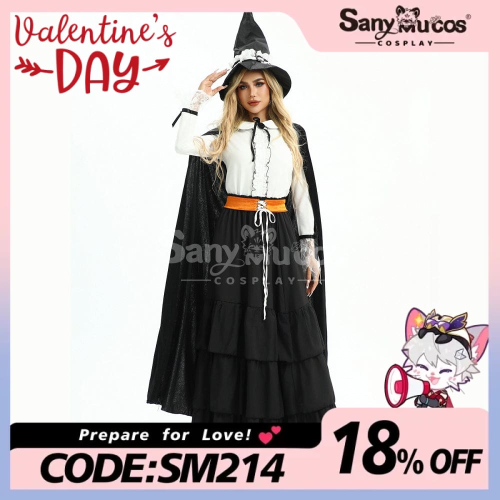 【In Stock】Halloween Cosplay Witch Magic Robe Stage Performance Costume Costumes