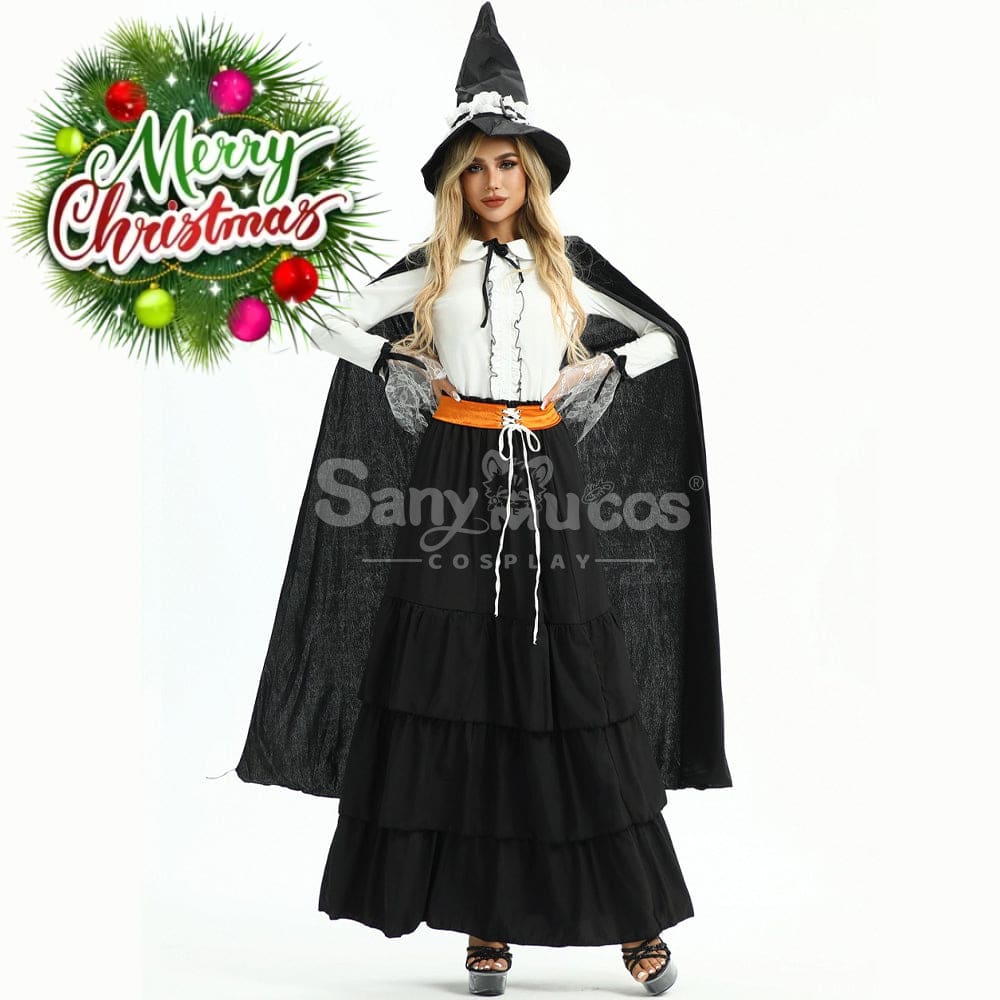 【In Stock】Halloween Cosplay Witch Magic Robe Stage Performance Costume Costumes