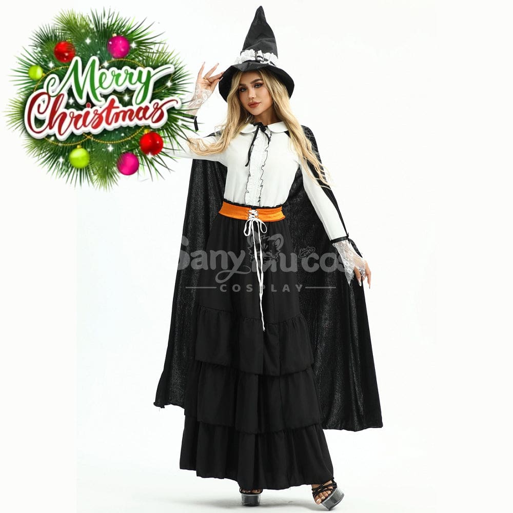 【In Stock】Halloween Cosplay Witch Magic Robe Stage Performance Costume Costumes