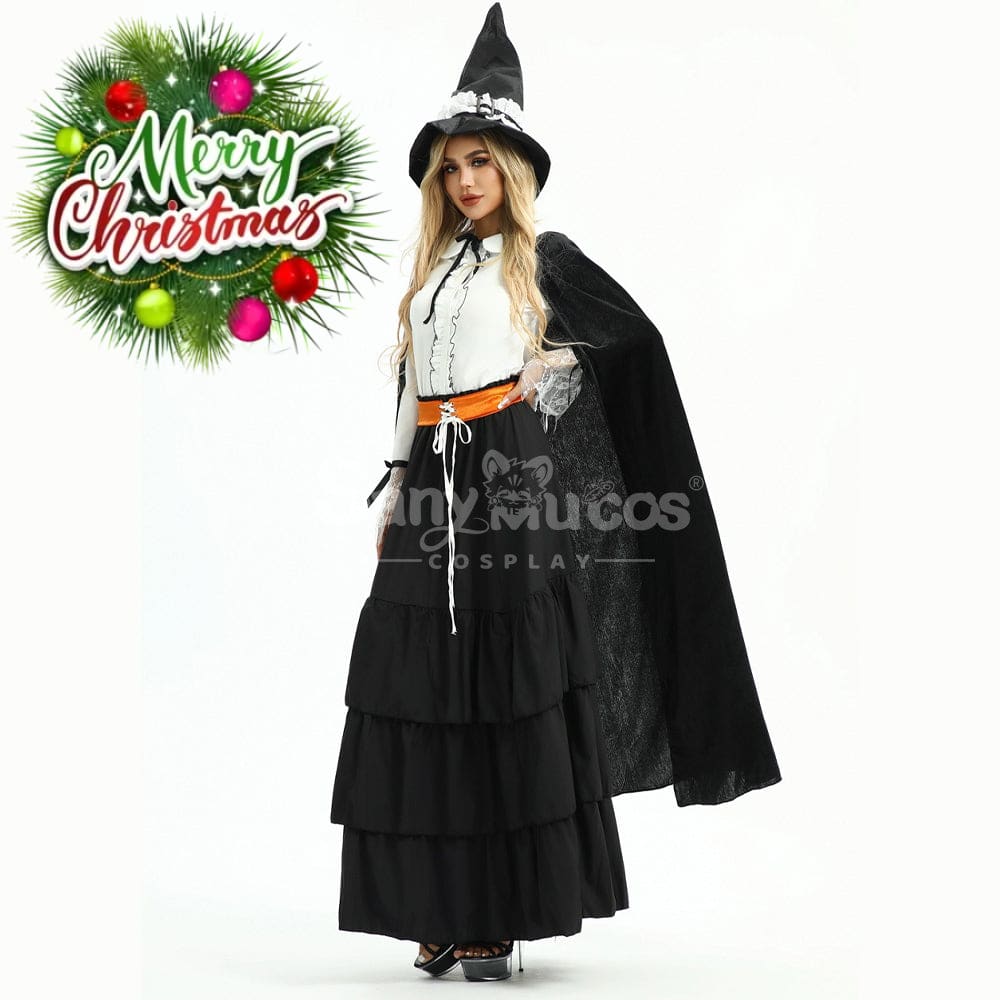 【In Stock】Halloween Cosplay Witch Magic Robe Stage Performance Costume Costumes