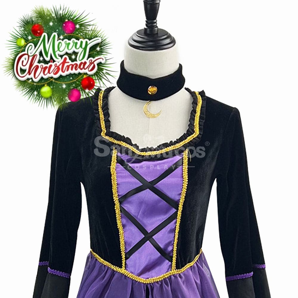 【In Stock】Halloween Cosplay Witch Purple Dress Stage Performance Costume Costumes