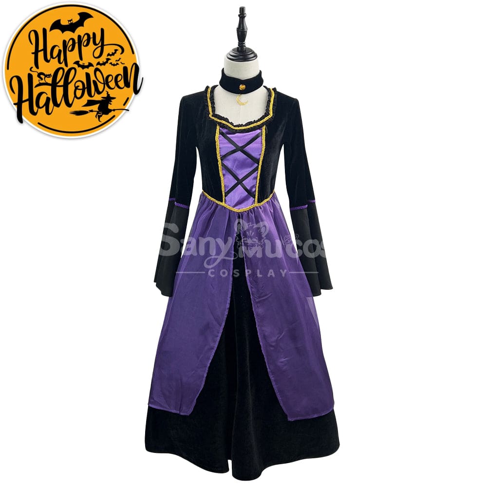 【In Stock】Halloween Cosplay Witch Purple Dress Stage Performance Costume Costumes