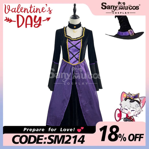 【In Stock】Halloween Cosplay Witch Purple Dress Stage Performance Costume Costumes