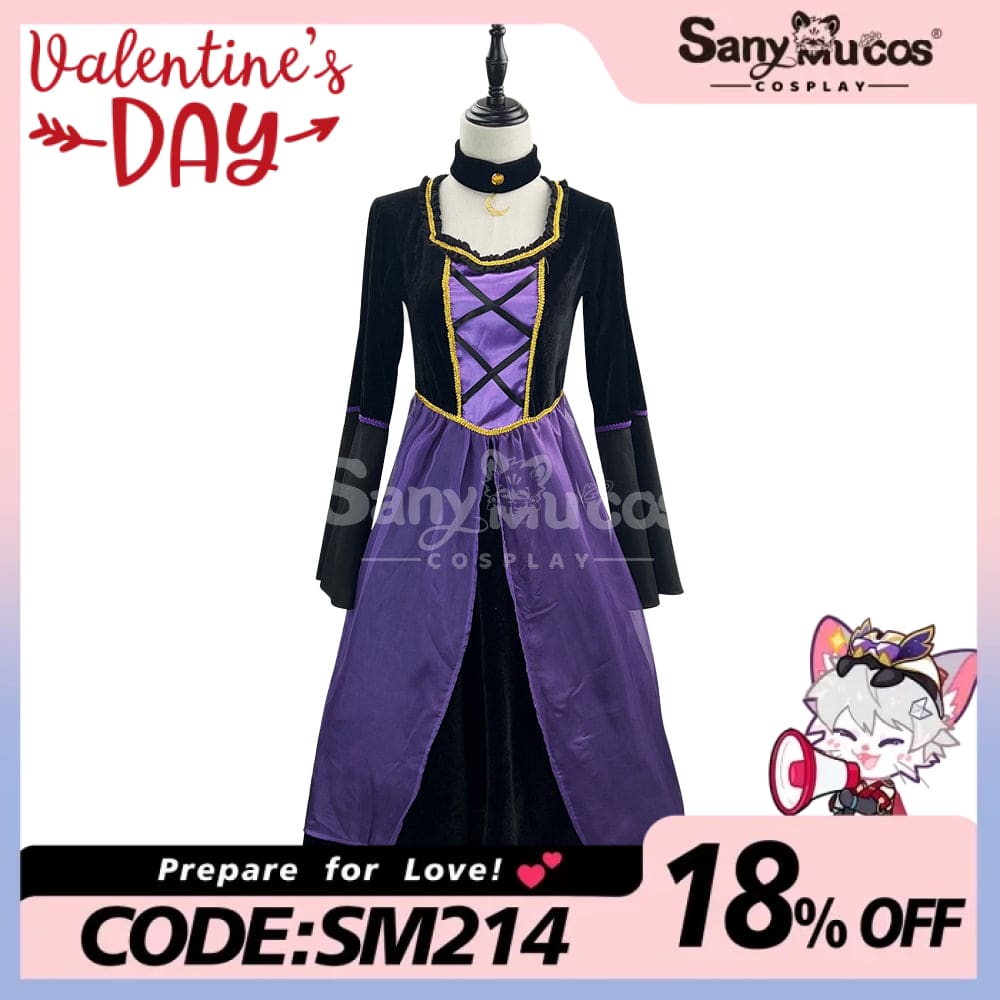 【In Stock】Halloween Cosplay Witch Purple Dress Stage Performance Costume Costumes