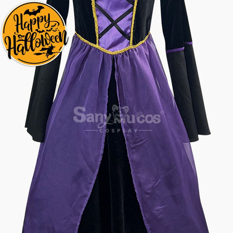 【In Stock】Halloween Cosplay Witch Purple Dress Stage Performance Costume Costumes