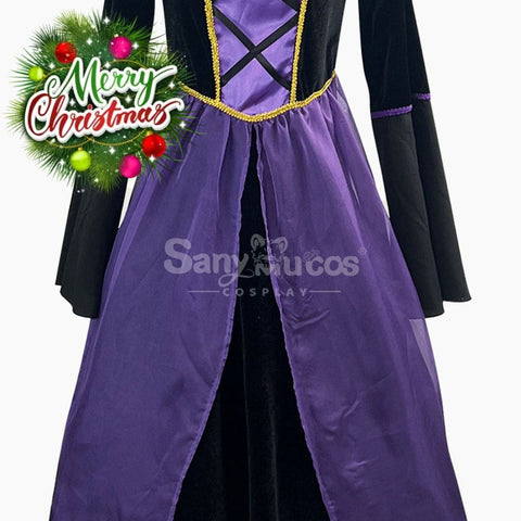 【In Stock】Halloween Cosplay Witch Purple Dress Stage Performance Costume Costumes