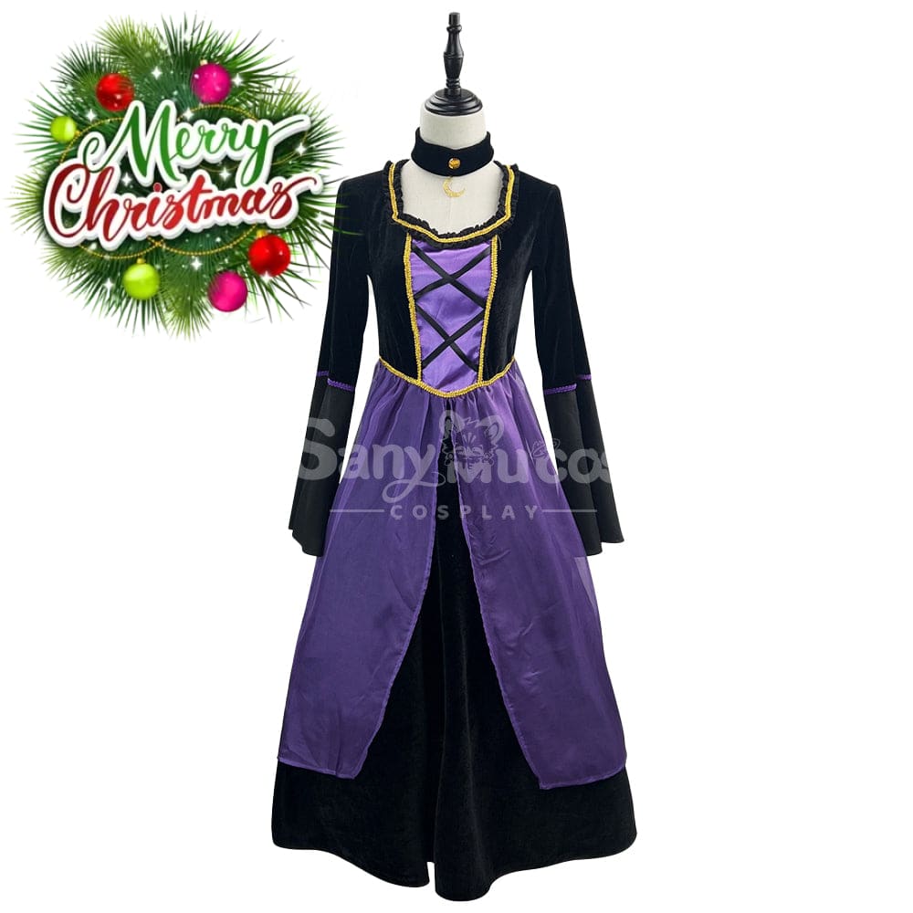 【In Stock】Halloween Cosplay Witch Purple Dress Stage Performance Costume Costumes