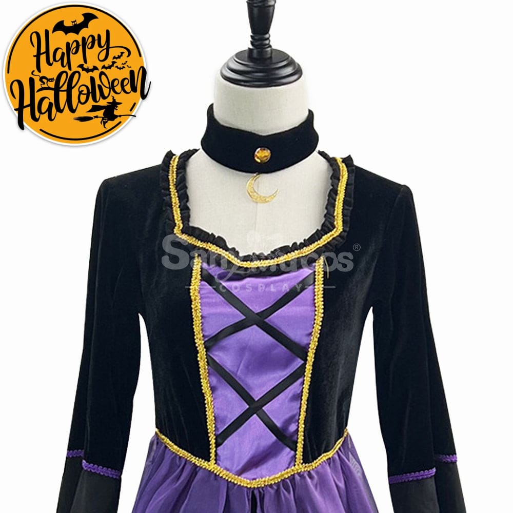 【In Stock】Halloween Cosplay Witch Purple Dress Stage Performance Costume Costumes
