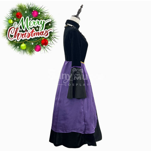 【In Stock】Halloween Cosplay Witch Purple Dress Stage Performance Costume Costumes