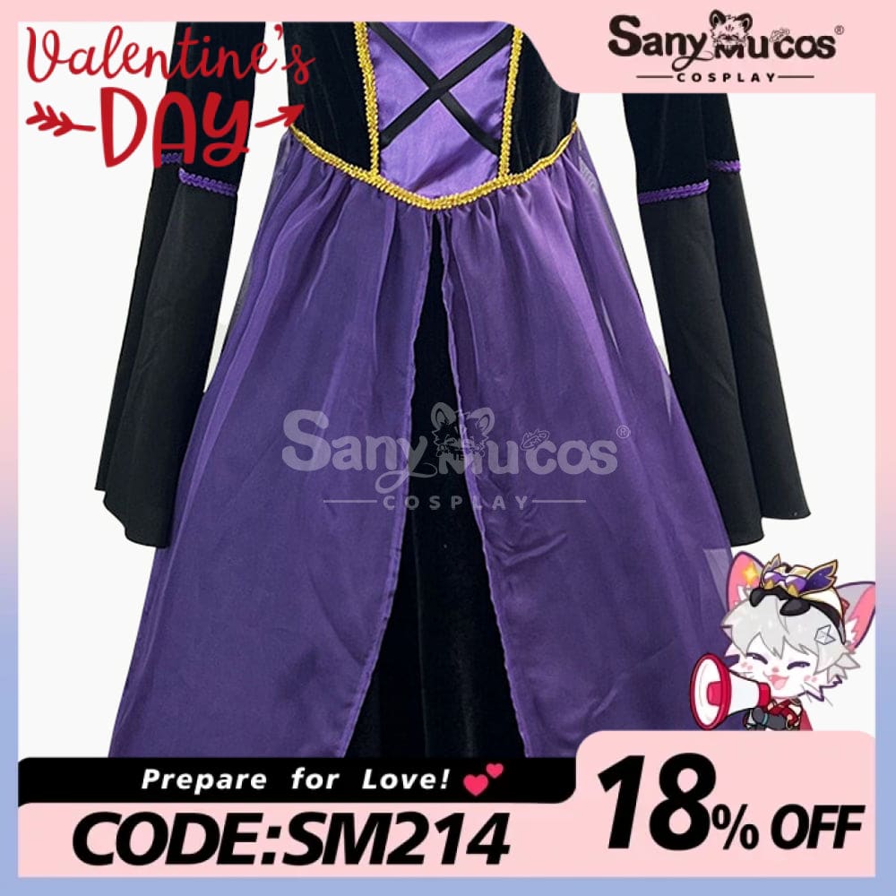 【In Stock】Halloween Cosplay Witch Purple Dress Stage Performance Costume Costumes