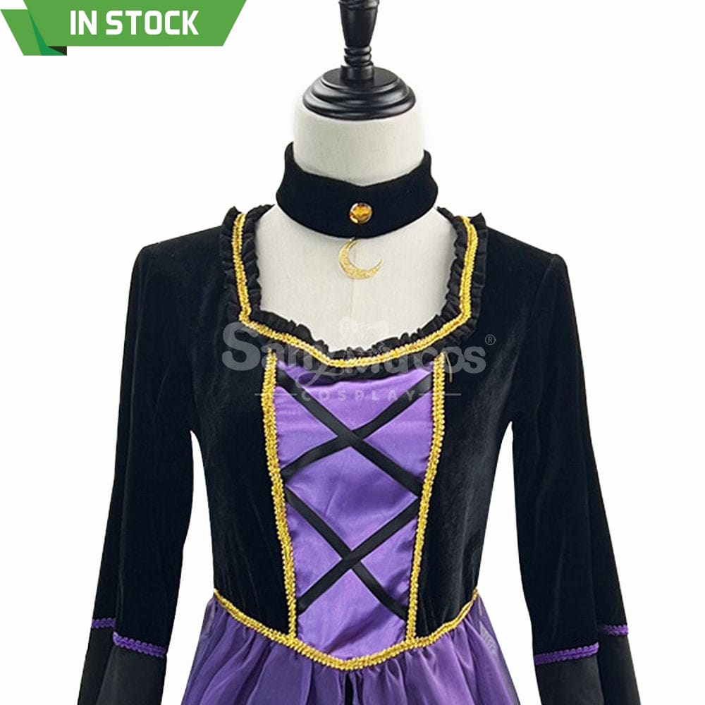 【In Stock】Halloween Cosplay Witch Purple Dress Stage Performance Costume Costumes