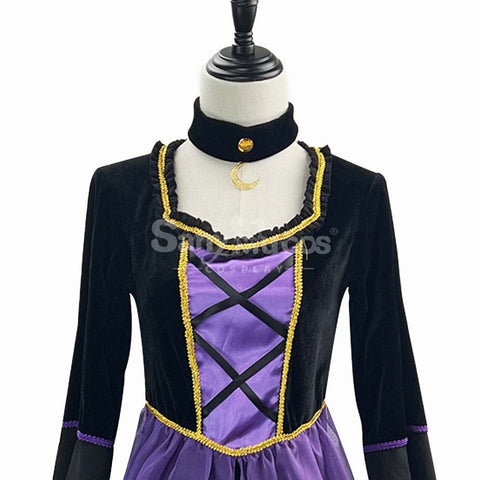 【In Stock】Halloween Cosplay Witch Purple Dress Stage Performance Costume Costumes