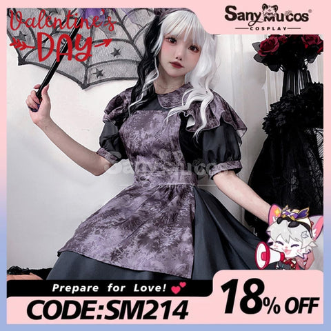 【In Stock】Halloween Cosplay Witch Vampire Pumpkin Maid Costume Black Dress Stage Performance