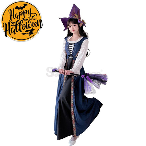 【In Stock】Halloween Cosplay Witch Vintage Palace Dress Stage Performance Costume #4 / M/L Costumes