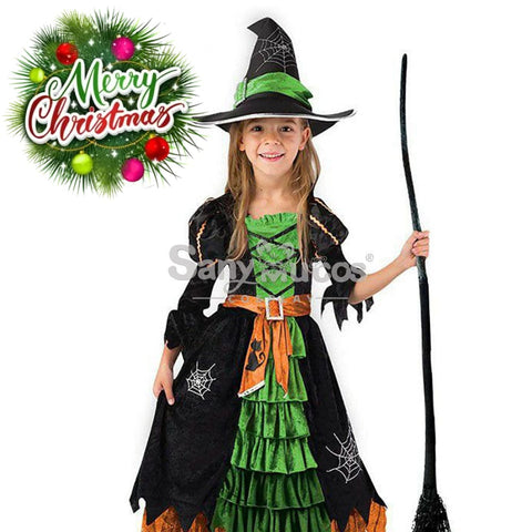 【In Stock】Halloween Cosplay Witches Costume Kid Size Costumes