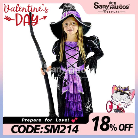 【In Stock】Halloween Cosplay Witches Costume Kid Size Costumes