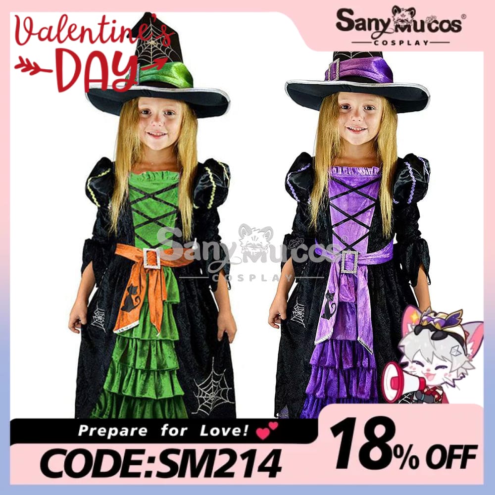 【In Stock】Halloween Cosplay Witches Costume Kid Size Costumes