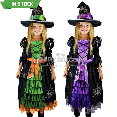 【In Stock】Halloween Cosplay Witches Costume Kid Size Costumes