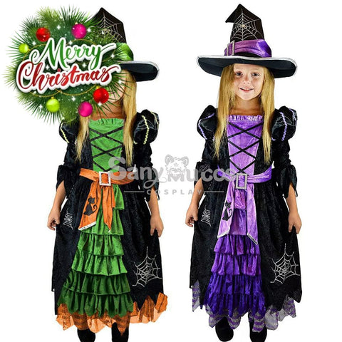 【In Stock】Halloween Cosplay Witches Costume Kid Size Costumes