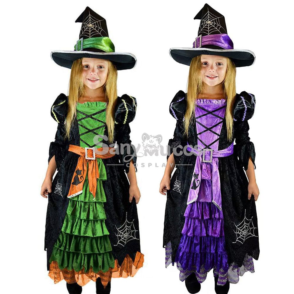 【In Stock】Halloween Cosplay Witches Costume Kid Size Costumes