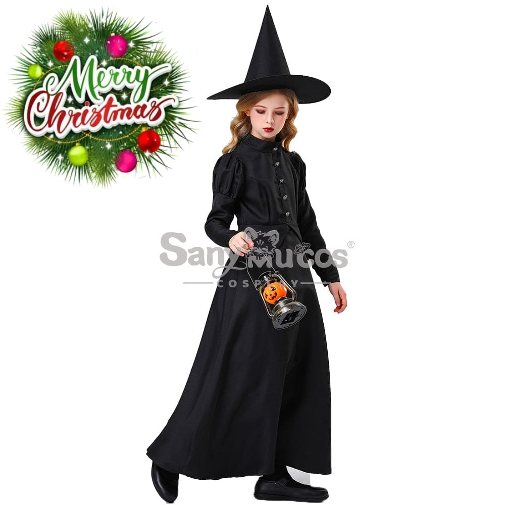 【In Stock】Halloween Cosplay Witches Long Dress Costume Kid Size Costumes