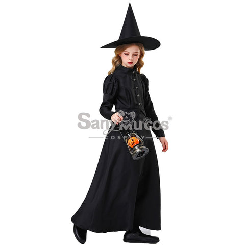 【In Stock】Halloween Cosplay Witches Long Dress Costume Kid Size Costumes