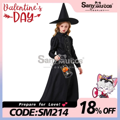 【In Stock】Halloween Cosplay Witches Long Dress Costume Kid Size Costumes