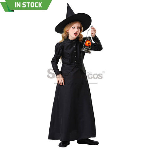 【In Stock】Halloween Cosplay Witches Long Dress Costume Kid Size Costumes