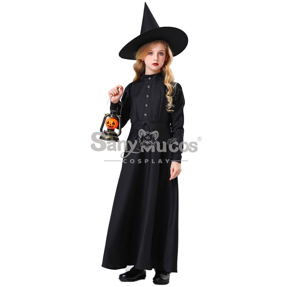 【In Stock】Halloween Cosplay Witches Long Dress Costume Kid Size Costumes