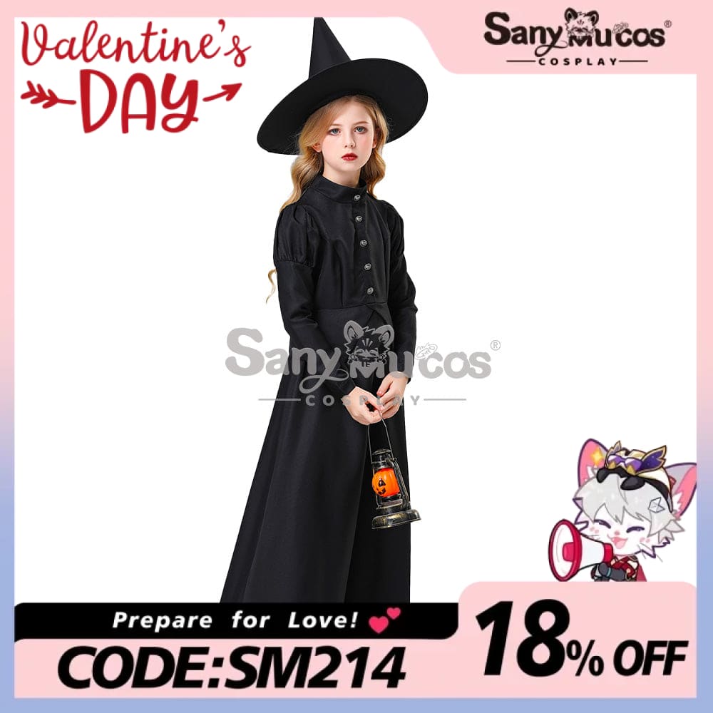 【In Stock】Halloween Cosplay Witches Long Dress Costume Kid Size Costumes