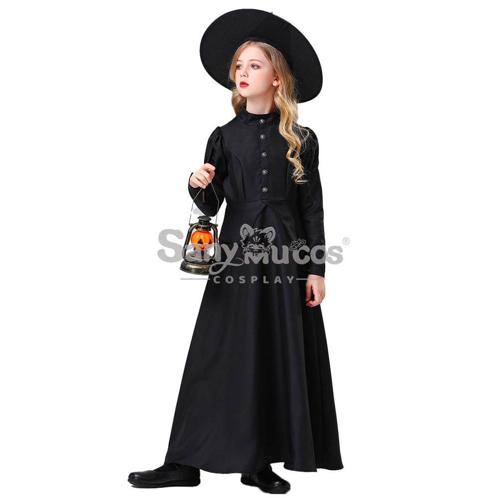 【In Stock】Halloween Cosplay Witches Long Dress Costume Kid Size Costumes