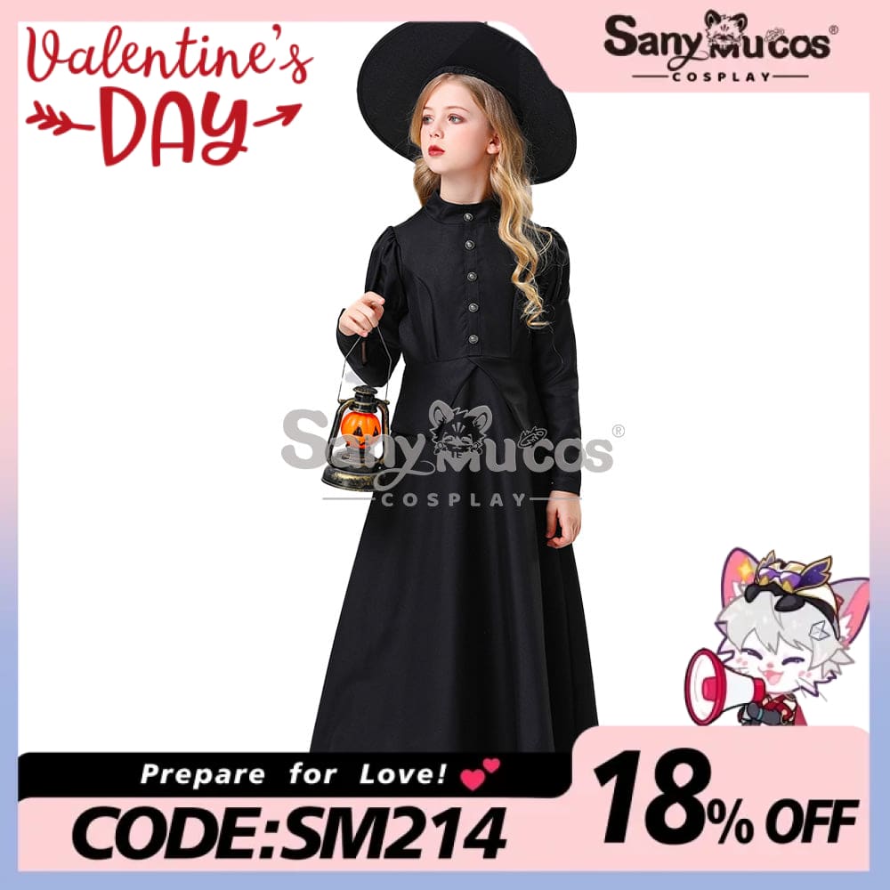 【In Stock】Halloween Cosplay Witches Long Dress Costume Kid Size Costumes