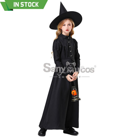 【In Stock】Halloween Cosplay Witches Long Dress Costume Kid Size Costumes