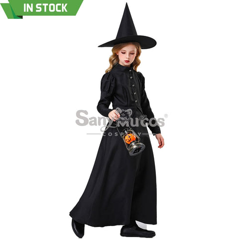 【In Stock】Halloween Cosplay Witches Long Dress Costume Kid Size Costumes